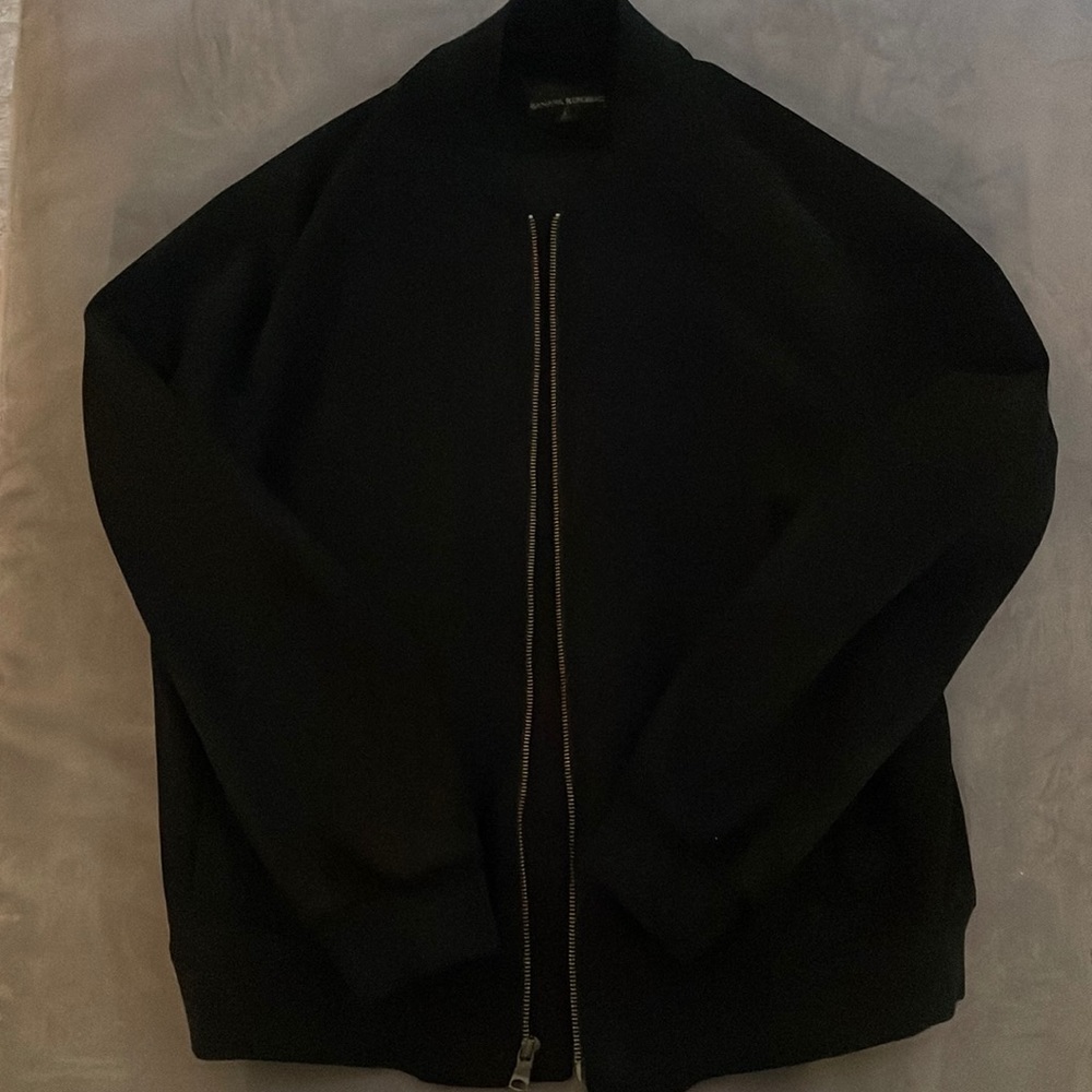 Banana republic men’s large Black Suede Jacket
